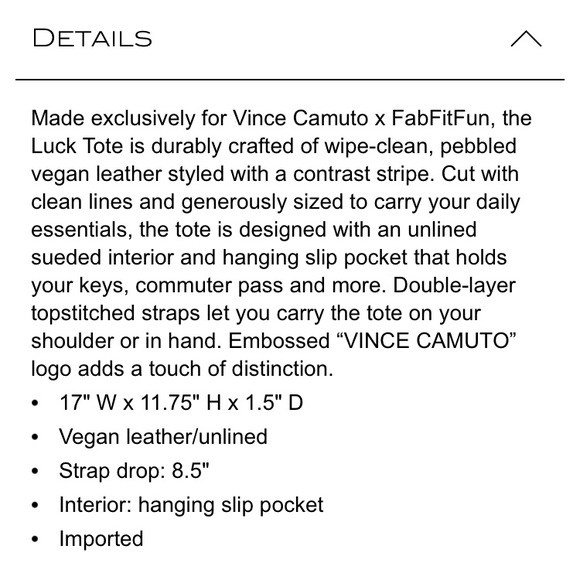 Vince camuto tote bag - Picture 5 of 5